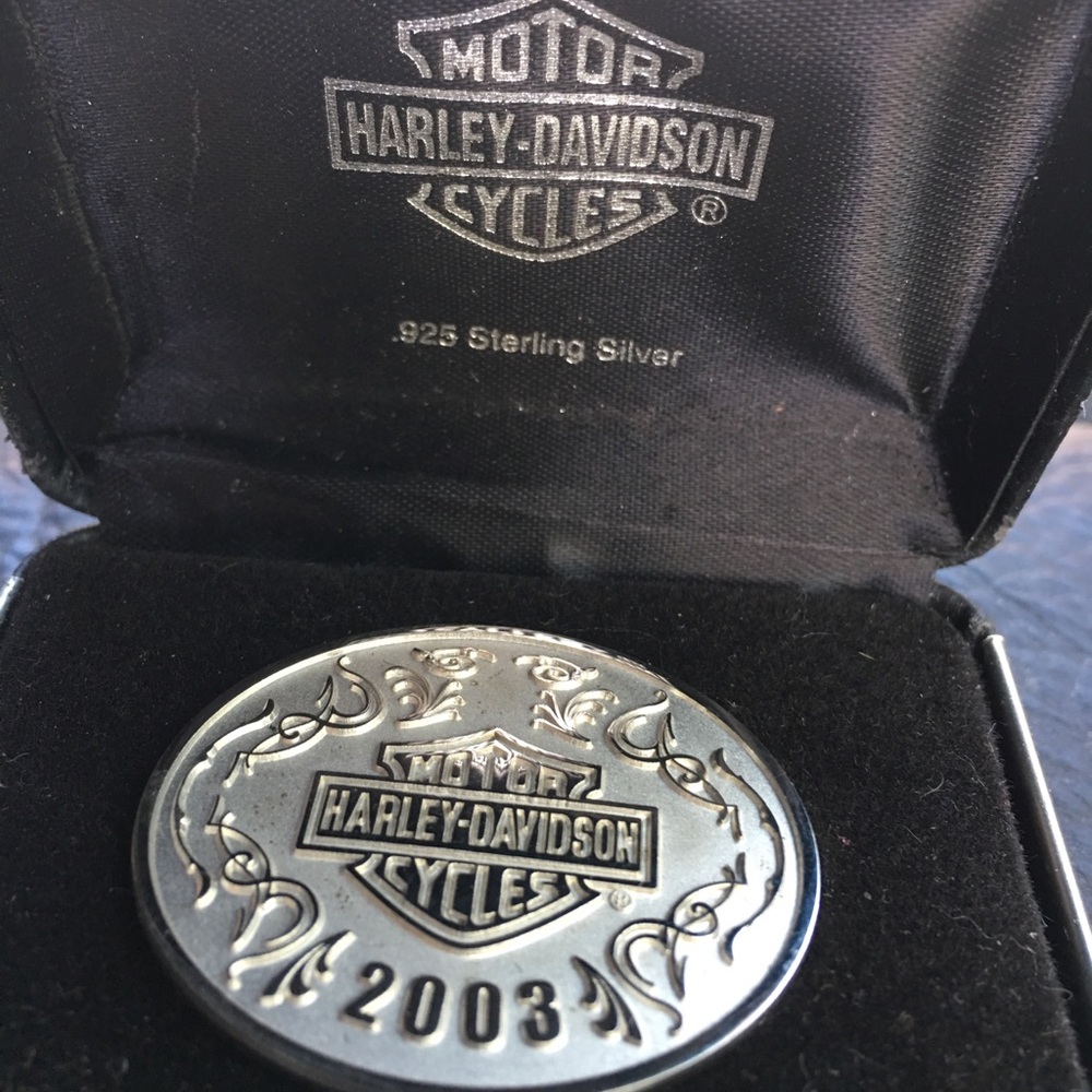 Harley Davidson 1Troy oz.  Fine silver 100th year collectors pin.